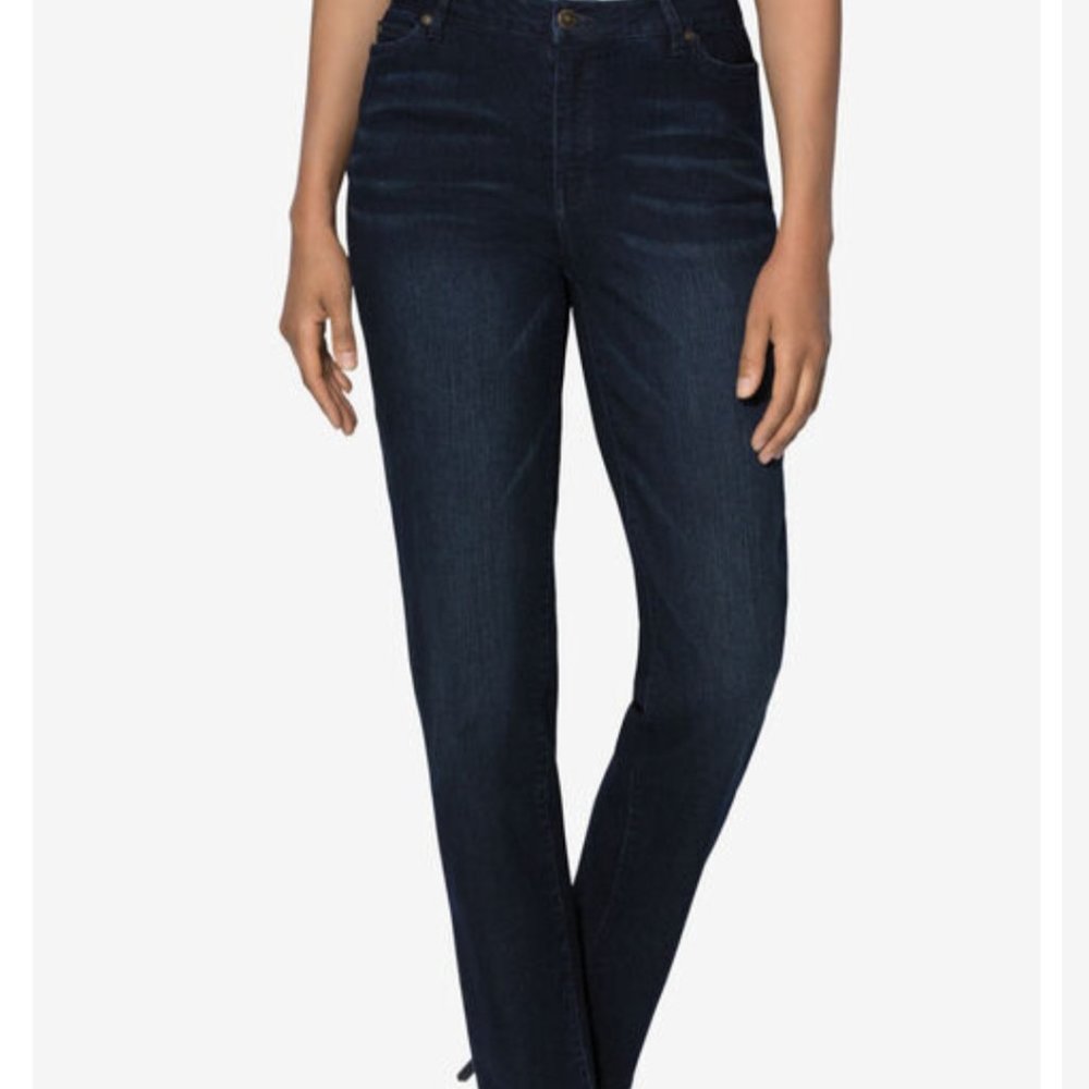 Straight-Leg Jean with Invisible Stretch by Denim 24/7, 22 Tall